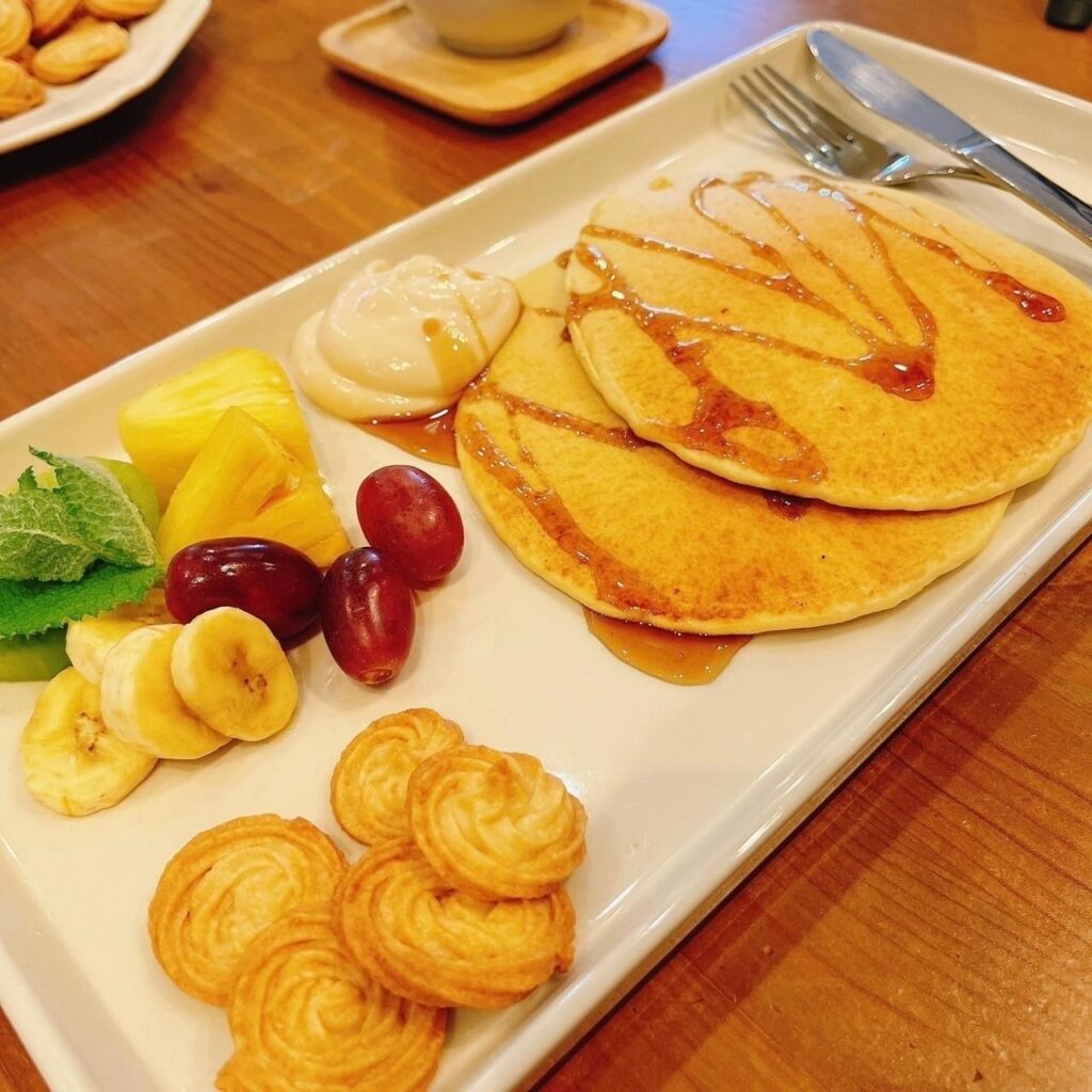 米粉で作ったふわふわパンケーキ